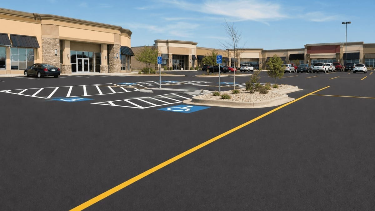 Retail Center Parking Lot Restoration